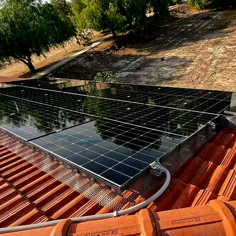 Cleaned solar panels